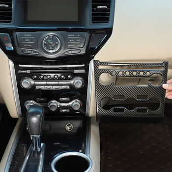Для Nissan Pathfinder 2013-2018 ABS Центральное управление кондиционер CD панель Декоративная рамка наклейка Аксессуары для интерьера автомобиля